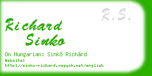 richard sinko business card